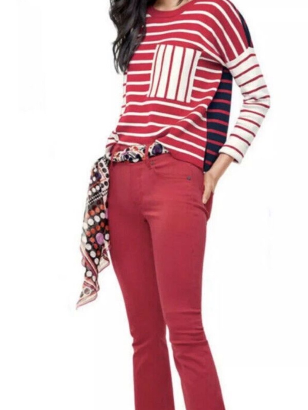 CAbi Coral-Red Jeans